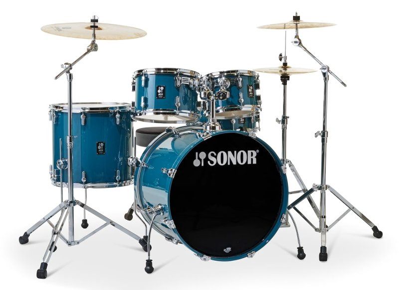 AQ1 Stage 5-Piece Drum Set With 22&quot; Bass Drum &amp; Hardware, Caribbean Blue | 554194
