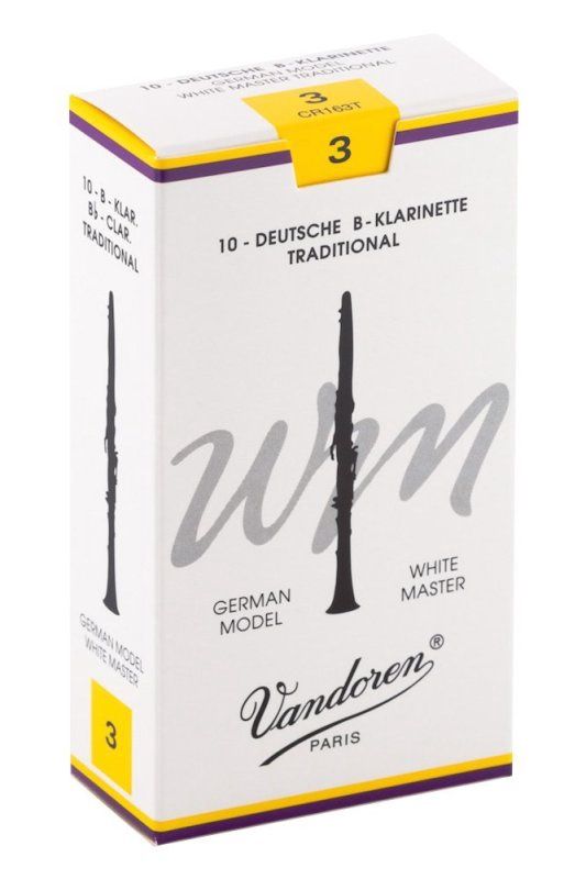 Bb Clarinet White Master Traditional Reeds Strength 3, Box of 10 | 481347