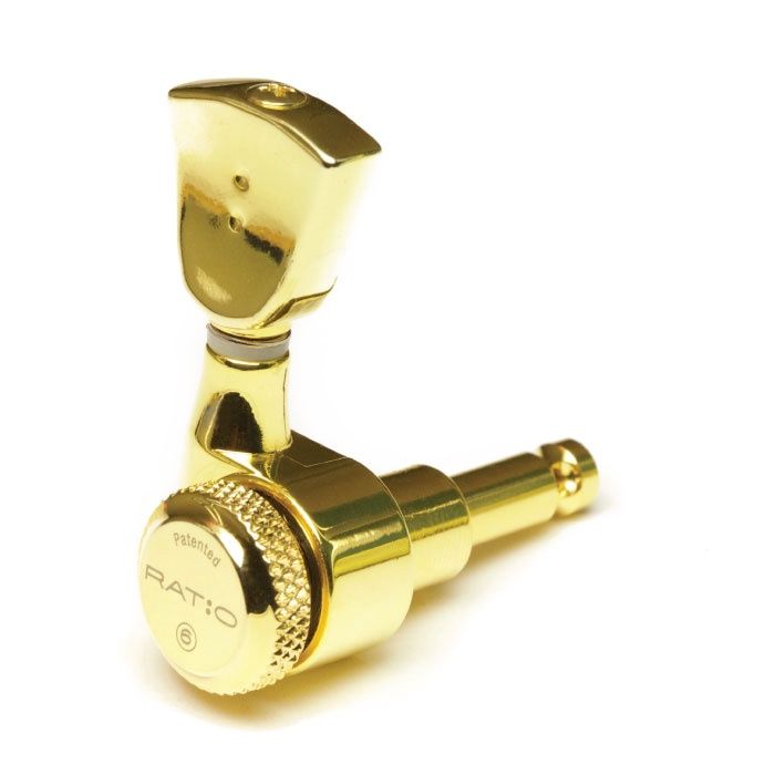 3+3 Ratio Vintage Style Electric Locking Machine Heads, Gold | 484504