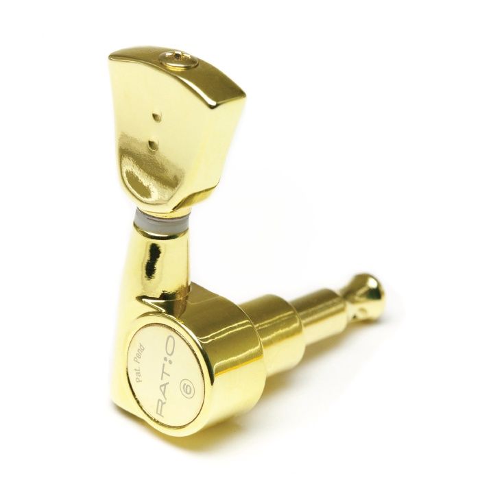 Ratio Tuned Machine Heads - Electric 3+3 Vintage Gold 2 Pin | 405005