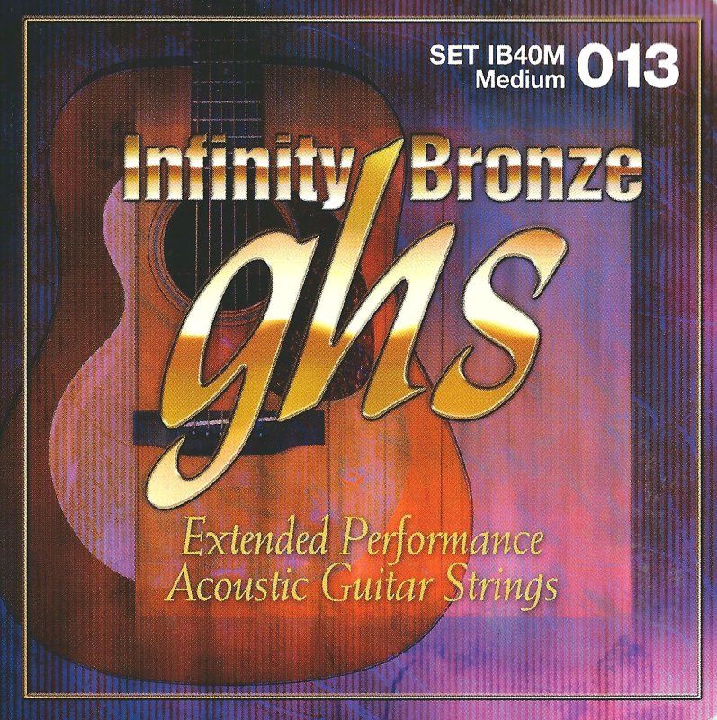 Infinity Bronze Coated 80/20 Copper Zinc Acoustic Guitar Strings - Medium 13-56 | 246449