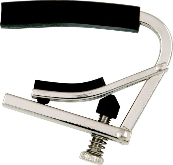 Lite Series, Anodized Aluminum Silver Finish Capo For 7.25 Radius Neck, Silver Finish | 380025