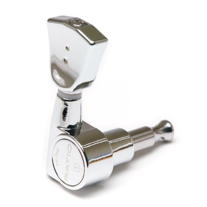 Ratio Tuned Machine Heads - Electric 3+3 Vintage Chrome 2 Pin | 515111