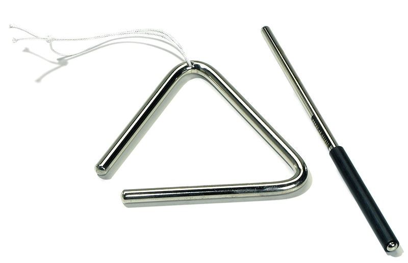 4&quot; Chrome Steel Triangle w/ Striker &amp; Holder | 247738