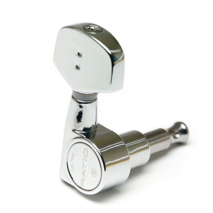 Ratio Tuned Machine Heads - Acoustic 3+3 Contemporary Chrome 2 Pin | 406885