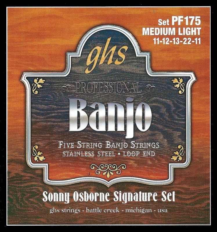 Osbourne Stainless Steel Loop End 5-String Banjo Strings - Medium-Light (.011 .022) | 38713
