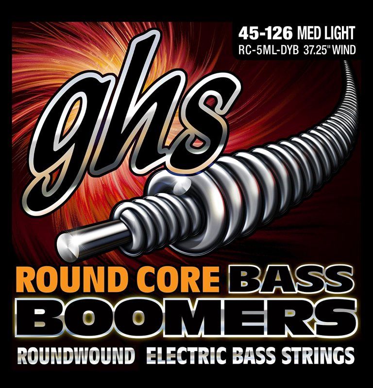 Round Core Boomers Medium/Light Electric Bass Strings (45-126) | 410304