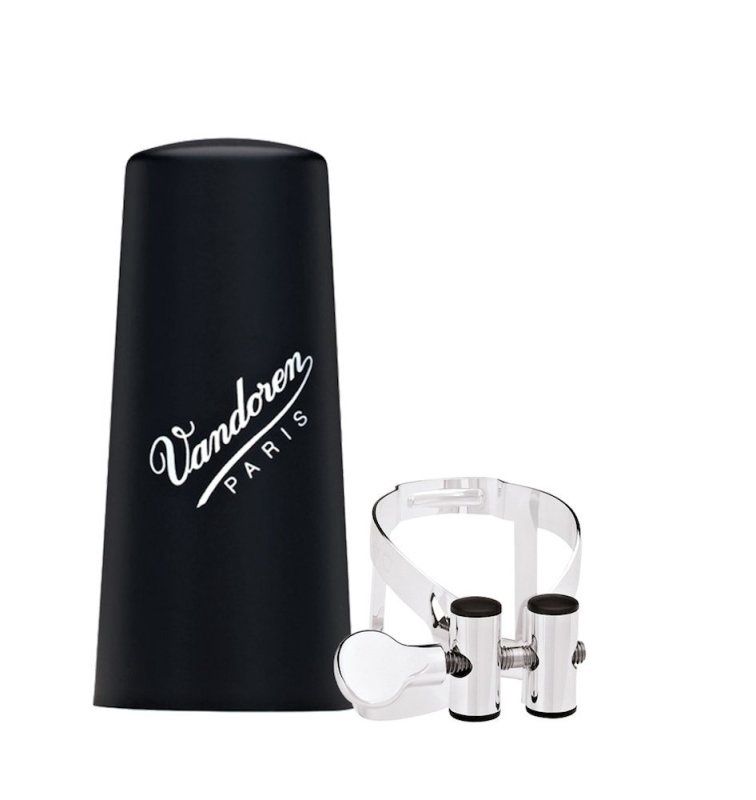 M/O Ligature and Plastic Cap for Alto Clarinet; Silver Plated Finish | 410956