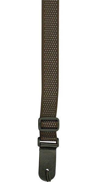 Ukulele Strap 1.5&quot; Nylon Leather End Checkered Brown &amp; White | 412900