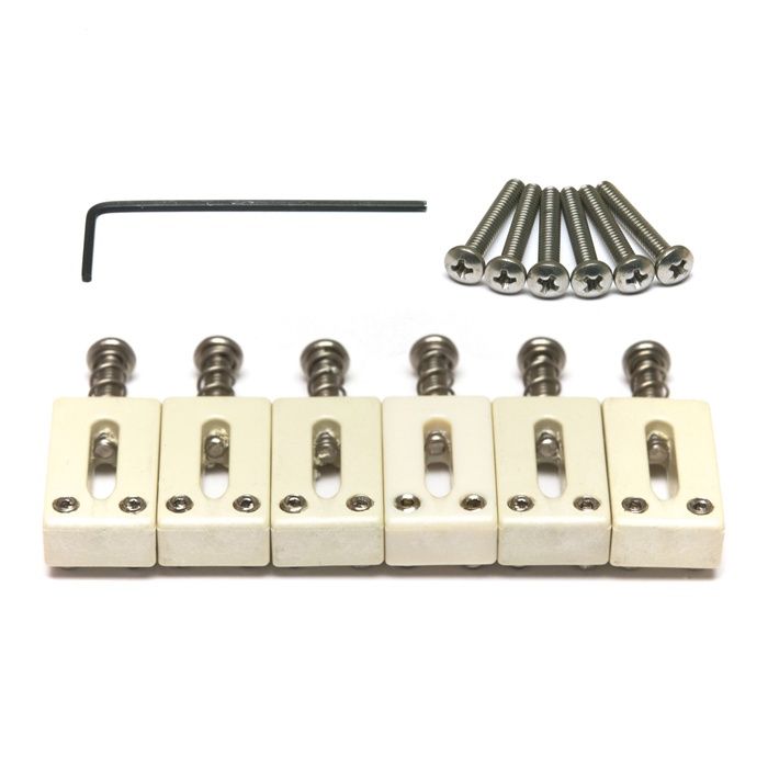 Guitar TUSQ Strat &amp; Tele Style Saddles 2 3/16&quot; String Spacing - 6 Strings | 257003
