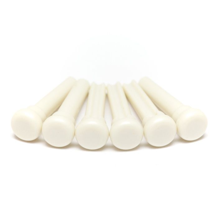 TUSQ Presentation Style Bridge Pins White With No Inlay | 257157