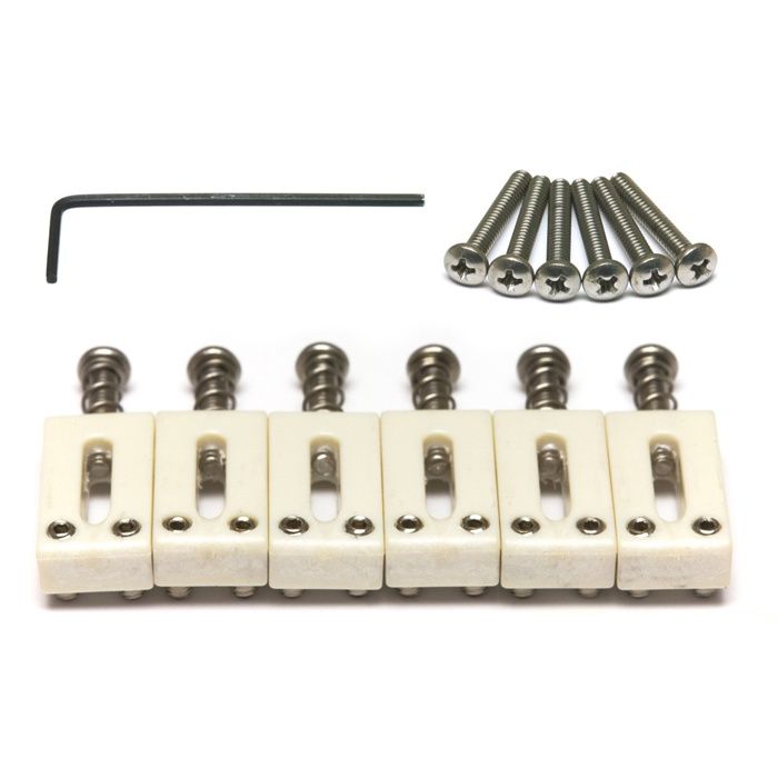 TUSQ Strat &amp; Tele Style Saddles 2 1/16&quot; String Spacing - 6 Strings | 258867
