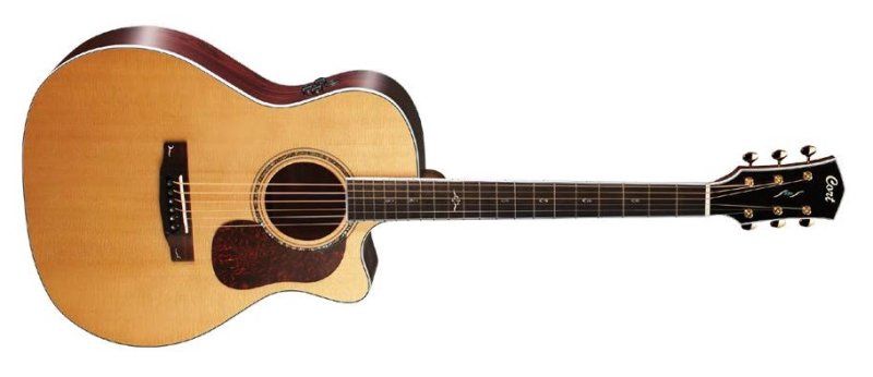 Gold Series Grand Auditorium Acoustic / Electric Guitar With Case, Natural | 543108