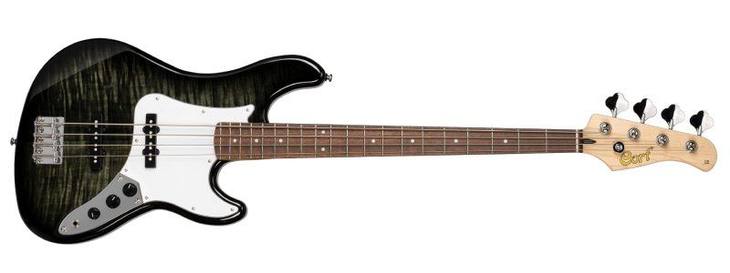 GB Series Poplar Electric Bass, Trans Black | 543006
