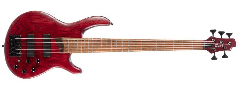 Artisan Series B5 Element 5-String Electric Bass, Open Pore Burgundy Red | 543033