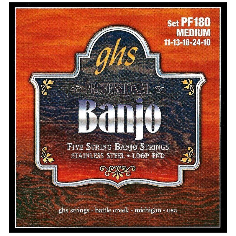 Strings 5-String Banjo Strings, Stainless Steel, Medium (.011-.024) | 38716