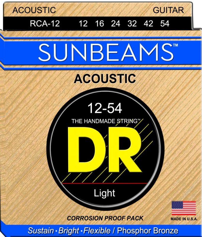 Sunbeam Acoustic Guitar Strings, Light (12-54) | 534823