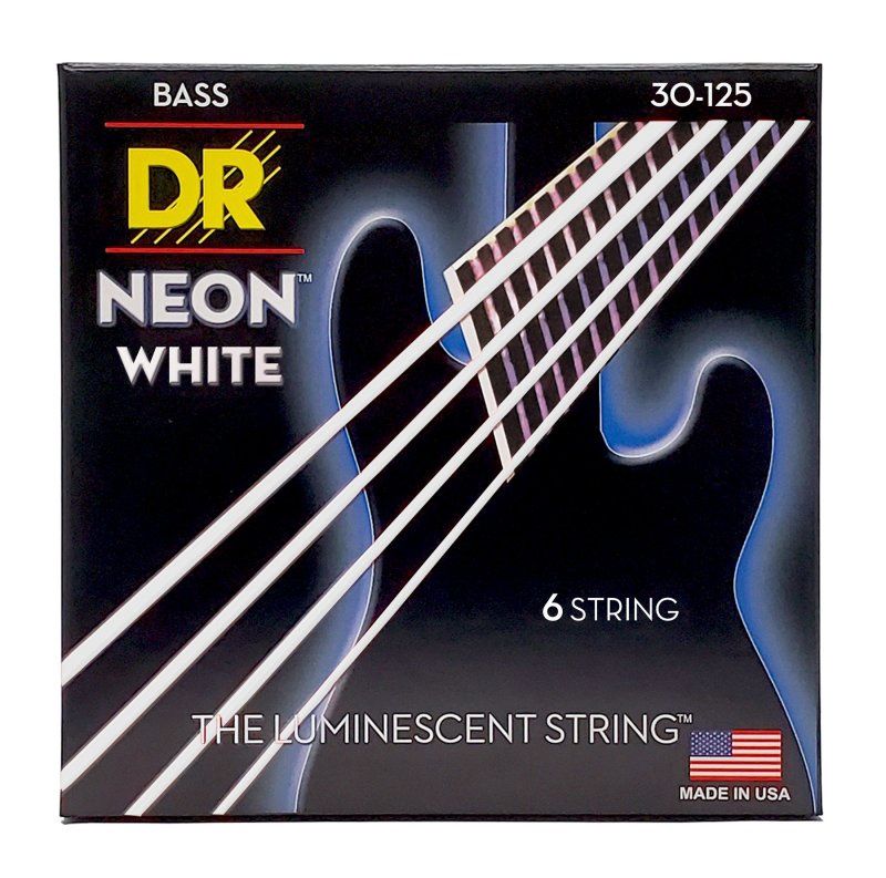 Neon White K3 Coated 6-String Bass Strings, Medium (30-125) | 534920