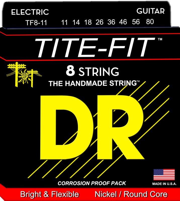 Tite-fit 8-string Electric Guitar Strings, Extra Heavy (11-80) | 534927