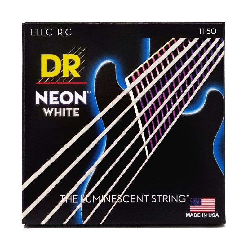 Neon White Coated Electric Guitar Strings, Heavy (11-50) | 534937