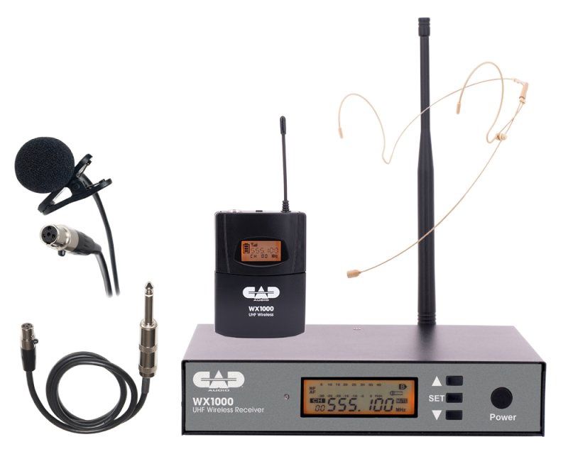 Wireless Bodypack Microphone System with Lavalier, Headset, and Guitar Cable (510 to 570 MHz) | 559430