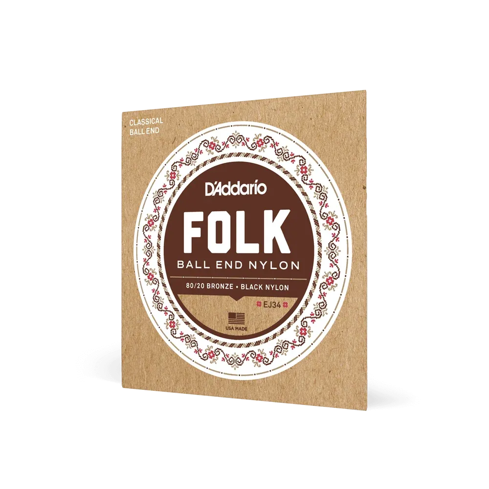 SET Folk Black Nylon 80/20 Bronze Ball End