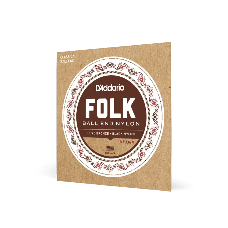 SET Folk Black Nylon 80/20 Bronze Ball End SET Folk Black Nylon 80/20 Bronze Ball End
