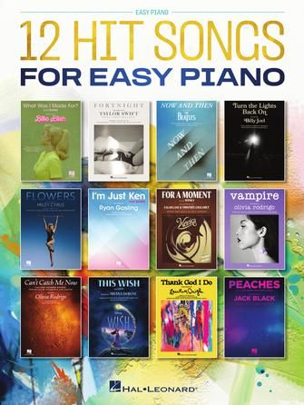 12 Hit Songs For Easy Piano.