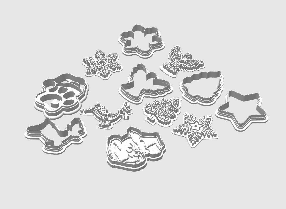 Божиќни модли за колачи (7 Модели)