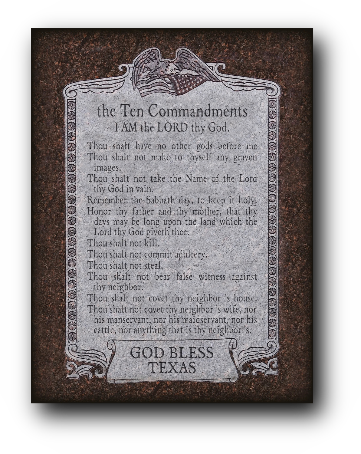 Ten Commandments Poster - Single