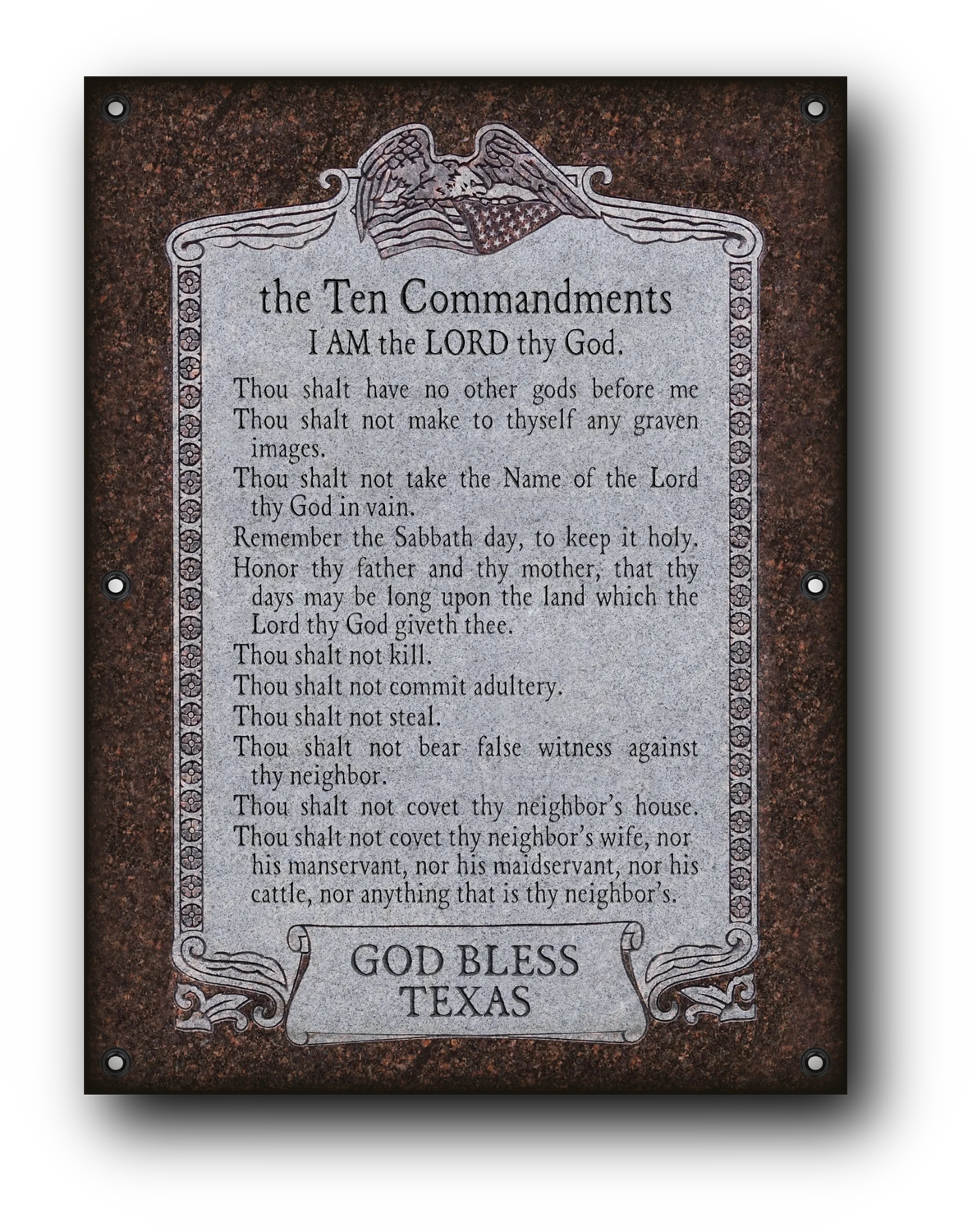 4' Ten Commandments Banner