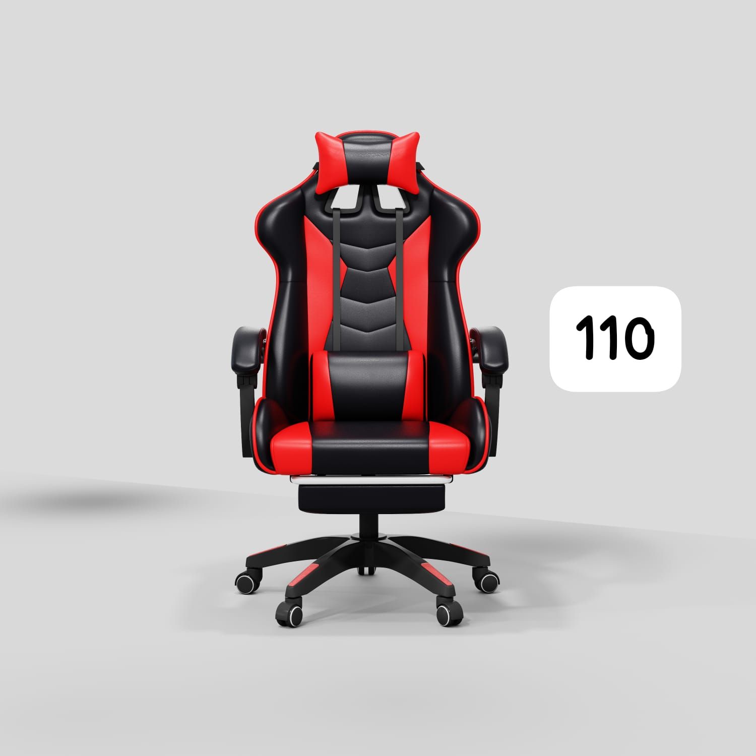 Office Leather Chair (Black &amp; Red)