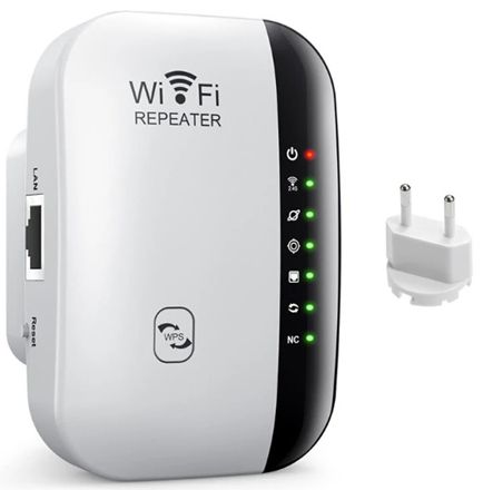 Wifi Extender (00M WiFi Repeater Wireless Signal Booster Long Range Wifi Extender Router for PC Laptop TV Box Phone - Black )