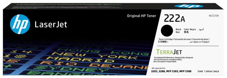 HP 222A Black Original LaserJet Toner for HP LaserJet Pro 3303FDW (Black)
