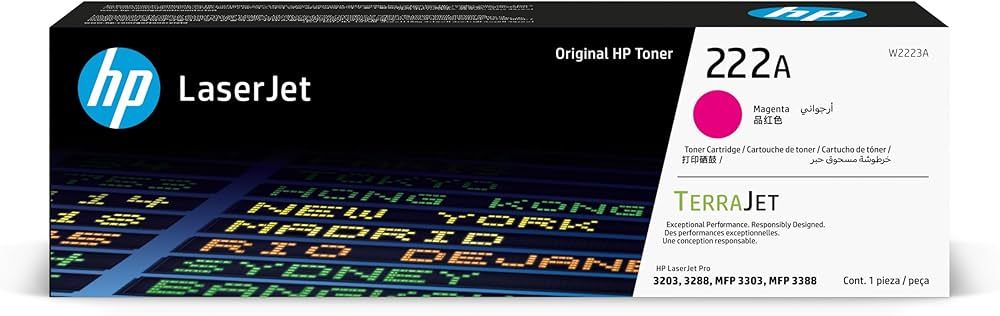 HP 222A Black Original LaserJet Toner for HP LaserJet Pro 3303FDW (Magenta)