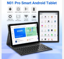 D.World 128GB 5G Tablet with Case Keyboard, Screen Protector and Stylus Pen