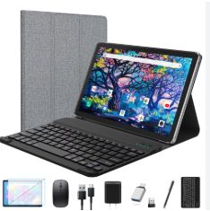 BesD.World X10 Tablet with 64GB 4G  with Case Keyboard, Screen Protector and Stylus Pen