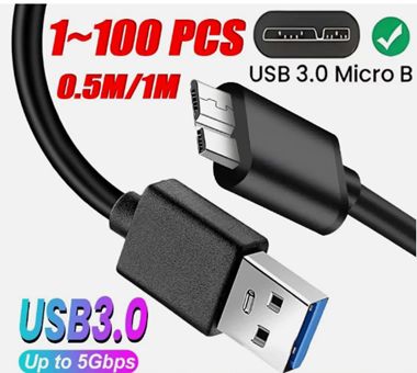 Micro USB 3.0 Cable High Speed Data SYNC For External Hard Drive