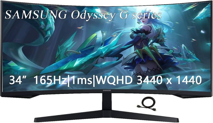 Samsung G5 Odyssey 34" 21:9 Curved 165 Hz FreeSync WQHD HDR VA Gaming Monitor