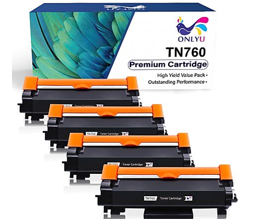 4PK TN760 Toner Cartridge for Brother TN730 MFC-L2710DW DCP-L2550DW HL-L2390DW