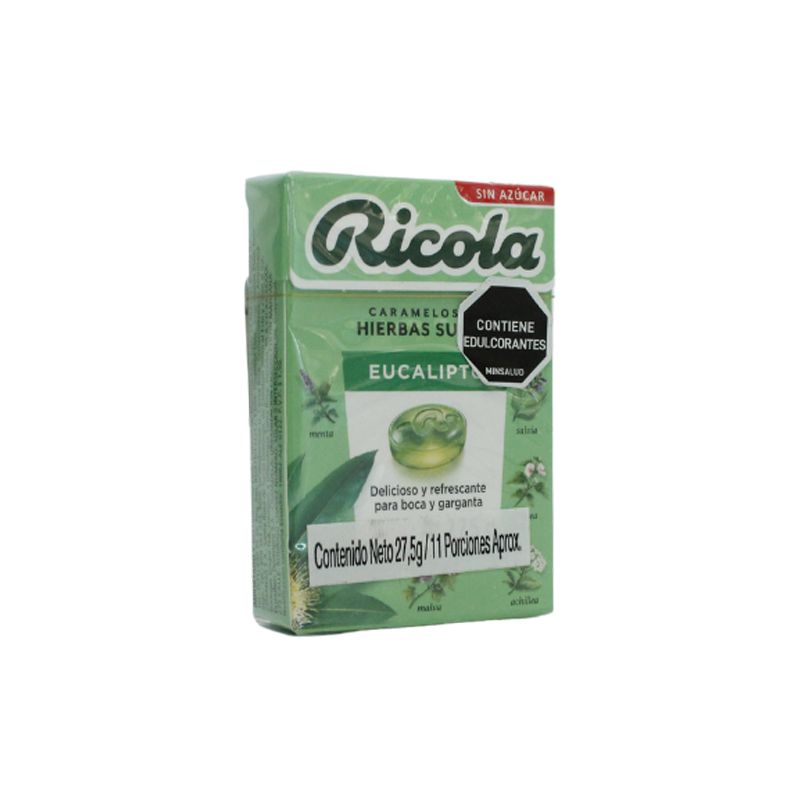 Caramelo Ricola Sabor Eucalito 27,5g