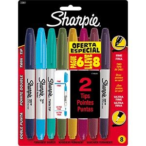 Marcador Sharpie Permanente Doble Punta TwinTip x8 und
