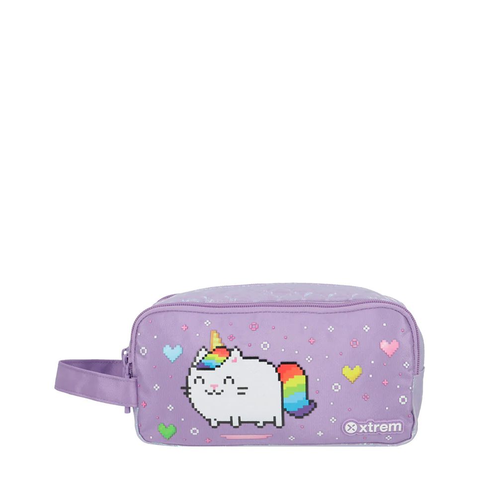 Cartuchera University Lila Gato Xtrem