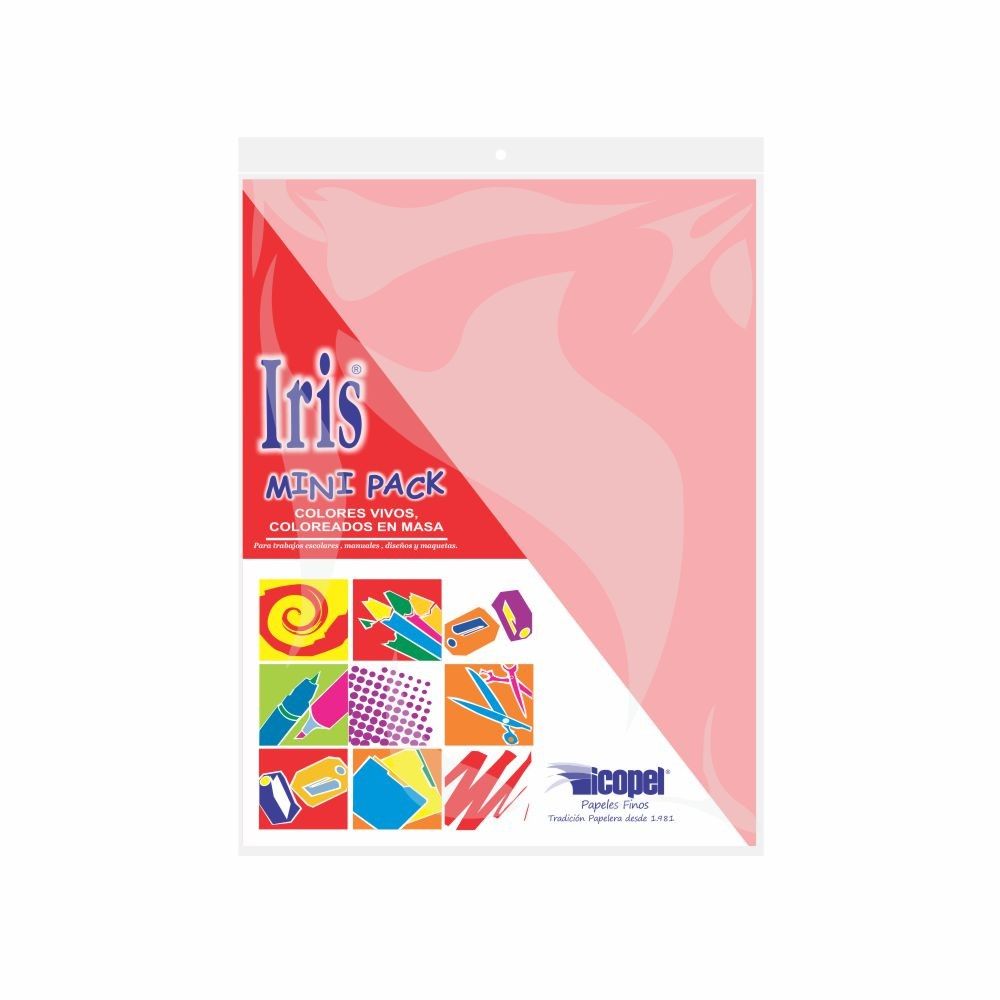 Minipack Iris-Ultra Icopel Carta 20 Hojas Rosado