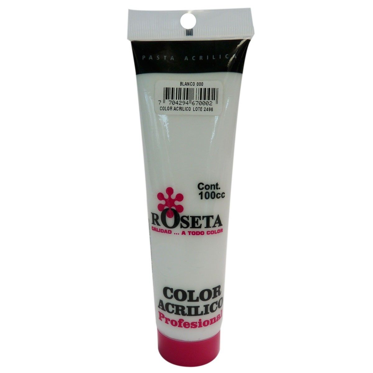Acrílico Roseta en Tubo Blanco 100ml