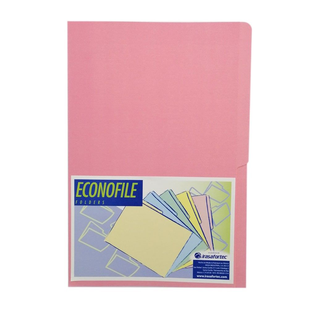 Carpeta Irasa Tamaño Oficio 1/2 Ceja Rosa x5 und