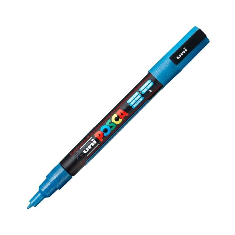 Marcador Posca 3M 0.9-1.3Mm Azul Escarchado