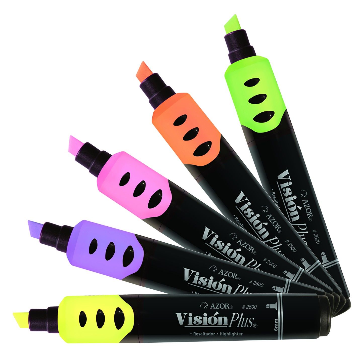 Resaltador Azor Punta Gruesa X5 Und Colores Pastel Surtidos