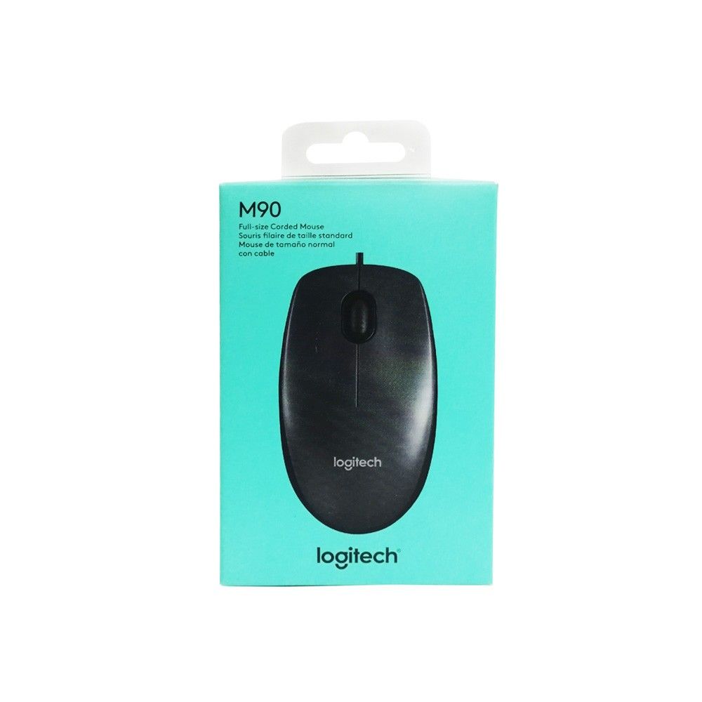 Mouse Logitech Alámbrico USB Óptico M90 - Negro