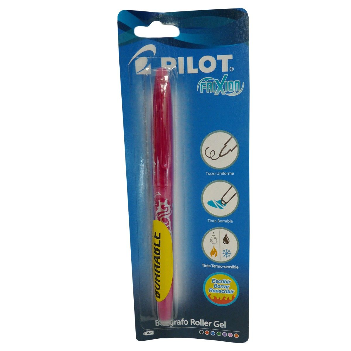 Esfero Pilot Frixion Borrable Roller Gel Rosa 0.7mm